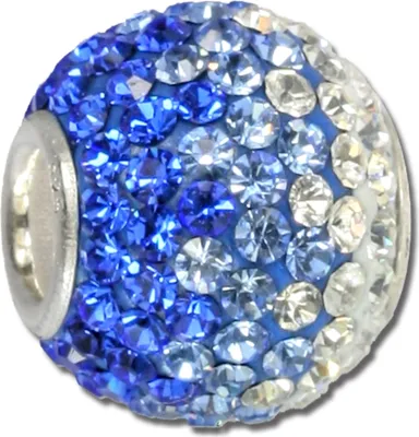 Produktbild von SilberDream blau weiß ICE Zirkonia Schmuck 925 Silber Bead GSB002