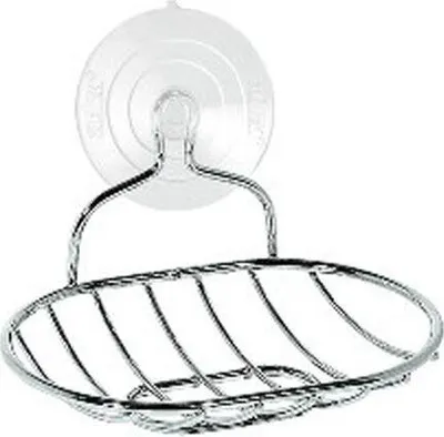 Obrázok produktu pre mydelnička na zavesenie oválna 13,5x9,5cm Cr s prísavkou