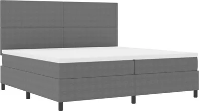 Produktbild von vidaXL Boxspringbett Hellgrau und Weiß 200 x 200 cm Cordstoff