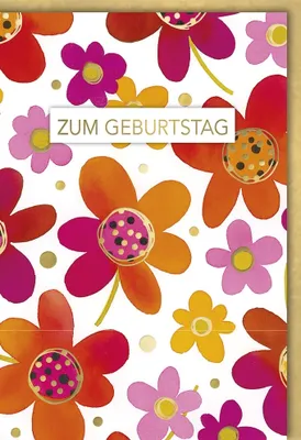 Produktbild von Geburtstag - Glückwunschkarte im Format 11,5 x 17 cm mit Umschlag