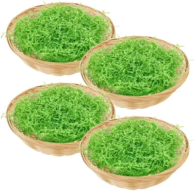 Produktbild von Set aus 4 Osternestern mit 200 g Ostergras