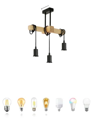 Image de Suspension, style vintage, réglable en hauteur, 01