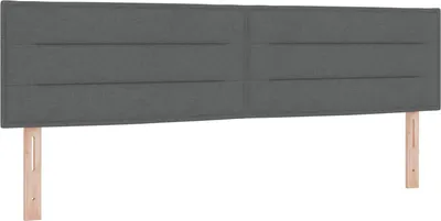 Produktbild von vidaXL LED Kopfteil mit LED-Lichtleisten Dunkelgrau 180 cm Stoff