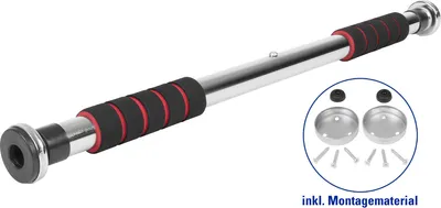 Produktbild von Türreck Klimmzugstange mit Handpolster 63-100 cm Türstange Reckstange Turnstange