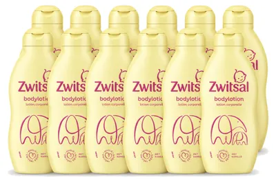 Produktbild von 12 x Zwitsal Baby Bodylotion - Pflegend mit Kamille - 200 ml - Vorteilspackung - 12 Stücke