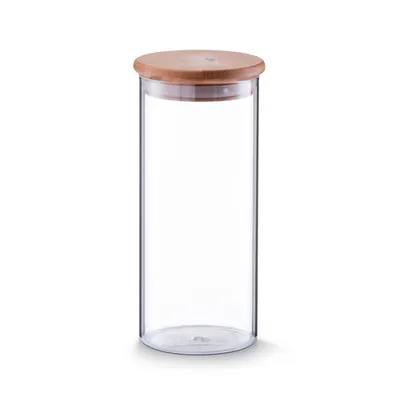 Produktbild von Zeller Vorratsglas, 1400 ml, Bamboodeckel Ø10,5x23