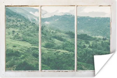 Produktbild von MuchoWow® Poster Aussicht - Landschaft - Grün 120x80 cm - Bilder