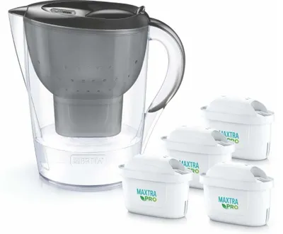 Obrázek produktu pro Filtrační konvice Brita Marella + 4 filtrační vložky MaxtraPro PP (2 × 4 l; grafitová)