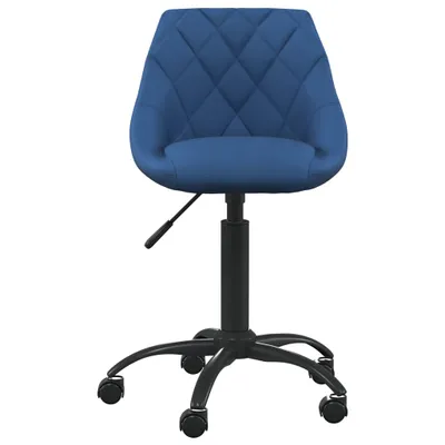 Image de vidaXL Chaise de bureau bleu velours