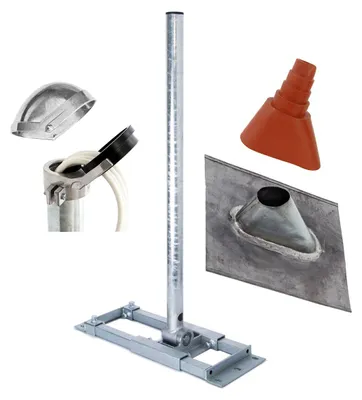 Produktbild von PremiumX DELUXE X130-48 SAT Dachsparrenhalter 130cm Mast Dachabdeckung rot