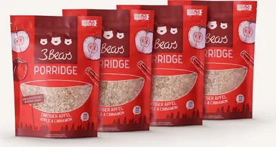 Produktbild von 3Bears Porridge - Zimtiger Apfel - 4x400g