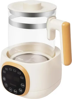 Image de Bouilloire électrique pour aliments pour bébés/lait en poudre - 1,3 l - 37–95 °C - Maintien au chaud pendant 72 h - Affichage numérique - Mémoire de 5 min - Prise UE 220 V - Blanc