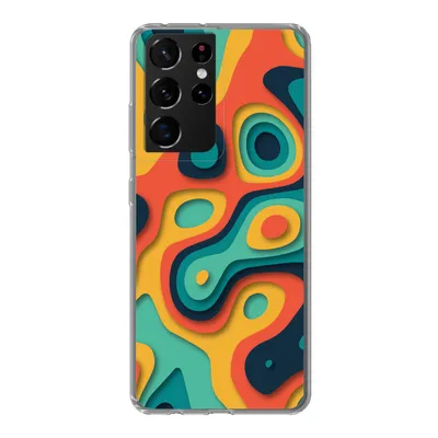 Produktbild von MuchoWow® Handyhülle Schutzhülle Hülle für Samsung Galaxy S21 Ultra Kreis - Muster - Farben Silikon Softcase Handy Hülle - Mobiltelefon