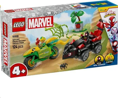 Obrázek produktu pro LEGO Spin, Electro a honička s dinosauřím vozidlem, Sada na stavění, 4 rok/roky, Plast, 124 kusů, 295 g