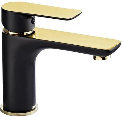 Image de Mitigeur de lavabo Alfa, noir/or (745700-75)