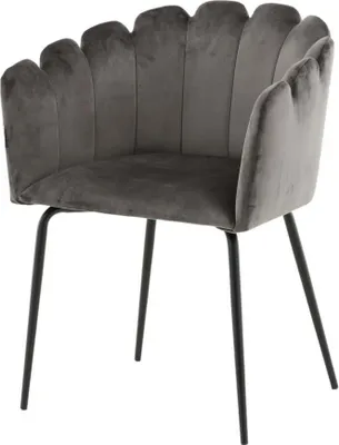 Produktbild von FURNLUX Esszimmerstuhl Limhamn Grau Und Schwarz 61cm / Hauptfarbe: Grau / Abmessungen: 61 x 54 x 77 cm