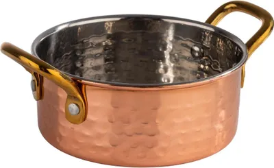 Produktbild von APS 40731 Serviertöpfchen MUMBAI, Edelstahl, gehämmerte Oberfläche, Kupfer-Look, Ø 11,5 cm, Höhe 4,5 cm, 0,35 Liter