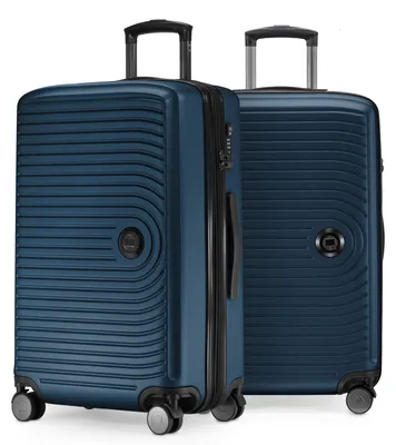 Image de HAUPTSTADTKOFFER - Mitte - Lot de 2 valises à coque dure de taille moyenne Trolleys avec soufflet extensible Trolley de voyage,bleu foncé