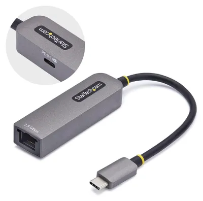 Produktbild von StarTech.com 2,5GbE USB-C Ethernet Adapter 100W PD Pass-Through