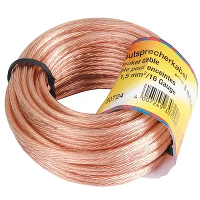 Zdjęcie produktu dla HAMA Kabel głośnikowy 2x1.5mm2 Przezroczysty 5m