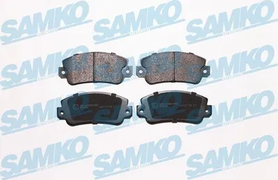 Obrázek produktu pro SAMKO 5SP006, sada brzdových destiček, přední, pro:* FIAT Panda, hatchback (141)* FIAT Uno, hatchback (146)* SEAT MARBELLA (28)* LANCIA Y10 (156)
