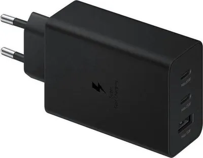 Obrázek produktu pro Napájecí adaptér Trio 65 W, 2 x USB-C, 1 x USB-A, rychlé nabíjení, černý, bez kabelu