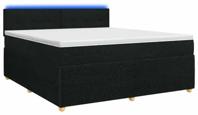 Produktbild von vidaXL Boxspringbett mit Matratze Schwarz 180 x 200 cm Stoff