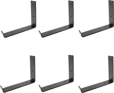 Produktbild von 6x Gerüstbrett Eisen Regalhalterung Antike D236mm Schwarz