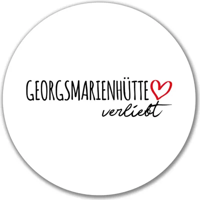Produktbild von Huuraa Aufkleber Georgsmarienhütte verliebt 10cm rund Sticker Geschenkidee