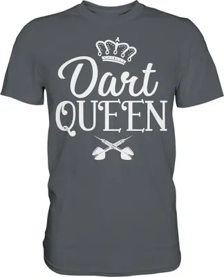 Produktbild von Dart Queen Frau Dartspielerin Darts T-Shirt – Dark Grey / L