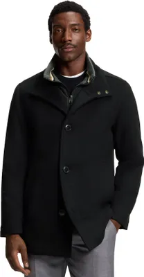 Produktbild von Boss Schwarz H-Coxtan Winterjacke schwarz einfarbig Wolle normale Passform