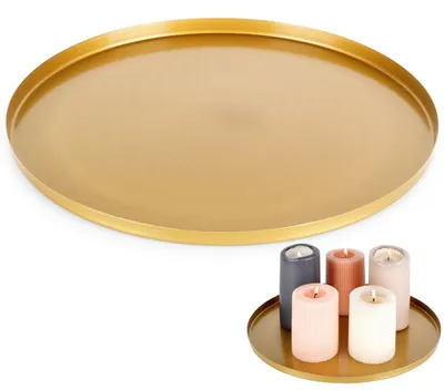 Productafbeelding van Standaard voor decoratieve kaarsarrangementen, metaal, goud, 30 cm