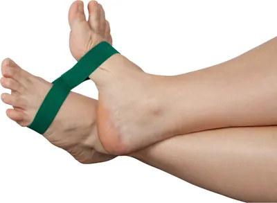 Produktbild von Übungsband Ankleciser Sprunggelenk Trainer Reha, Schwer, Grün, 5er Set