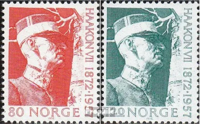 Produktbild von Briefmarken Norwegen 1972 Mi 643-644 (kompl.Ausg.) gestempelt Haakon