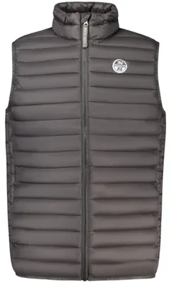 Produktbild von Leichte Herren Weste Schwarz mit Taschen & Logo Applikation