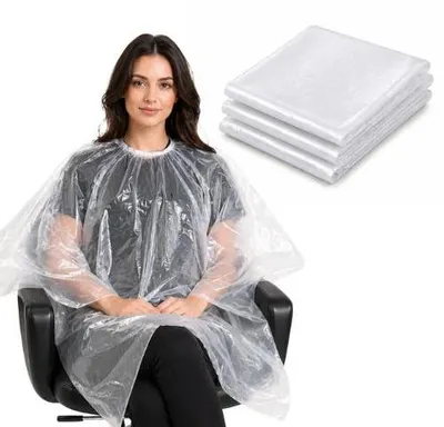 Produktbild von Einweg-Frisierschürze zum Schutz der Kleidung 100x100 cm