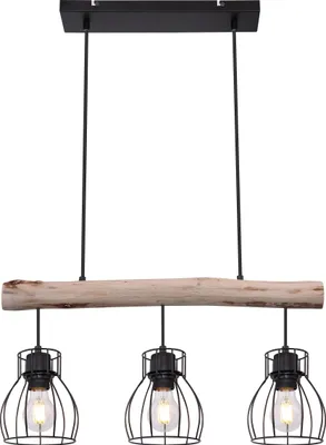 Produktbild von Globo Lighting Hängeleuchte Metall schwarz, 3x E27