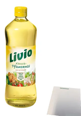 Produktbild von Livio Klassik Pflanzenöl (0,75l Flasche) + usy Block