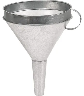 Obrázok produktu pre Rovný kovový lievik na distribúciu oleja, maziva a kvapalín, priemer 230 mm, 80019