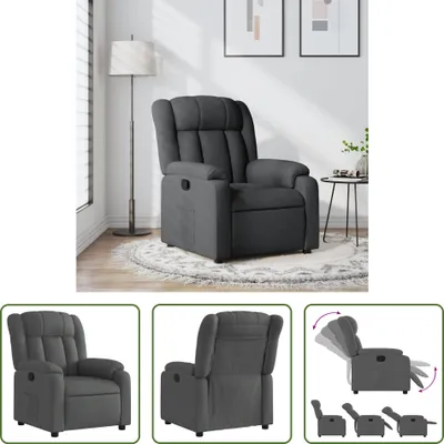 Obrázok produktu pre The Living Store polohovateľné kreslo tmavosivá látka