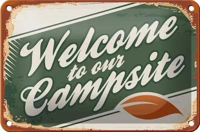 Produktbild von Blechschild Camping 18x12cm welcome to our Campsite