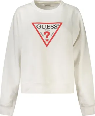 Produktbild von Oversize Damen-Sweatshirt Weiß aus Baumwolle mit Logo-Druck