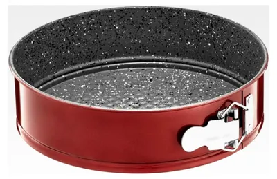 Produktbild von Runde Springform 28 cm Tortenform mit Antihaftbeschichtung in Rot