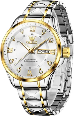 Produktbild von Analog Herren mit Datum Leuchtend Wasserdicht Elegant Metallarmband Großes Zifferblatt Geschenk