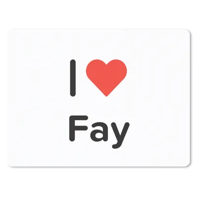 Produktbild von MuchoWow® Mauspad Mousepad Ich liebe - Fay - Mädchen 40x30 cm - Mousepads - Maus Mat - Pad - Mausunterlage - Anti Rutsch