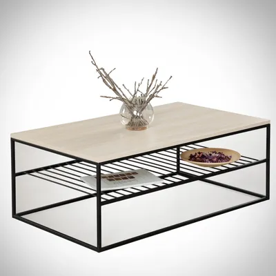 Image de Skye Decor, Etna - Oak, tables basses, chêne, panneau de particules mélaminé, 95 x 43 x 55 cm