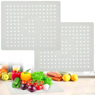 Spülbeckenschutzmatte 2er-Set, 31x26 cm, Gummi, rutschfest