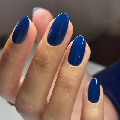 Productafbeelding van Kunstnagels, koningsblauw, korte amandelvorm, 24 stuks, gelmateriaal