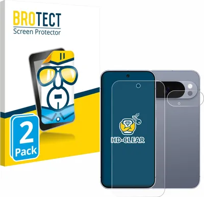 Produktbild von 2x Für Google Pixel 10 Pro (Display+Kamera) Schutzfolie BROTECT Displayschutz Display Schutz Folie Klar Transparent