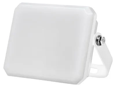 Zdjęcie produktu dla Biały reflektor LED zewnętrzny 230V 10W 4000K mleczny klosz 950lm 89x62x25,5 mm